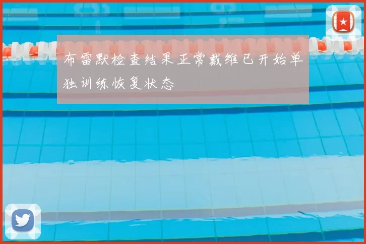 布雷默检查结果正常戴维已开始单独训练恢复状态