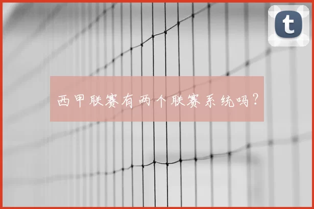 西甲联赛有两个联赛系统吗？